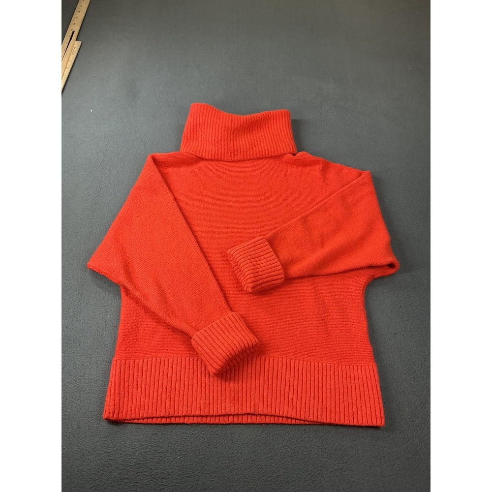 Banana Republic Sweater Womens XS/S Red Turtleneck Heavyweight Tight-Knit